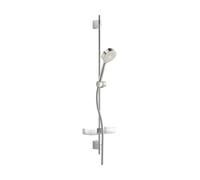 Hansa Set di aste da parete/doccia Basicjet | + asta da parete, kit di montaggio, doccetta, tubo, cursore, portasapone | asta 920 mm, diametro soffione doccia: Ø 95 mm, 1 getto, tubo per doccia: 1750