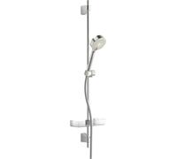 Hansa Set di aste da parete/doccia Basicjet | + asta da parete, kit di montaggio, doccetta, tubo, cursore, portasapone | asta 920 mm, diametro soffione doccia: Ø 95 mm, 3 getti, tubo per doccia: 1750