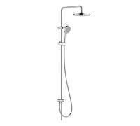 HANSA Sistema doccia Basic, set completo per il collegamento a un rubinetto, set di doccia a pioggia, soffione con tubo flessibile e asta doccia con giunto sferico, con funzione anticalcare, cromato