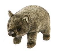 Giocattolo di peluche realistico fatto a mano Hansa piccolo posabile Wombat da 2