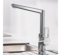 Miscelatore da cucina Hansa Hansatwist, a comando laterale, a leva, girevole, sporgenza: 193 mm, 09202205 - 09202205