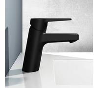 Miscelatore per lavabo Hansa Hansatwist XL, sporgenza 123 mm, senza scarico, 1 foro, 09022283, Colorazione: nero opaco