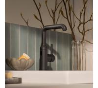 HANSA HANSAVANTIS Style Mitigeur de lavabo, Bluetooth, 3V, hybride, sans vidage, saillie 147mm, 5460220933, 5460220933, Colorazione: nero opaco