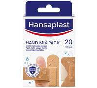 HANSAPLAST 20 cerotti Mix-Pack Mani, medicazioni universali resistenti all'acqua e allo sporco, medicazioni pre-tagliate speciali per dita