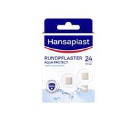 Hansaplast Aqua Protect Cerotti Tondi (24 Strisce) | Impermeabile, Materiale Traspirante, Bacteria Shield, Forza Adesiva Extra Forte, Delicato sulla Pelle