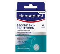 Hansaplast Cerotti Second Skin Protection, Cerotti impermeabili per un'adesione fino a 72 ore, Cerotti cicatrizzanti con capsula curativa, Ultra sottili e 2x più flessibili, 1 confezione da 6 cerotti