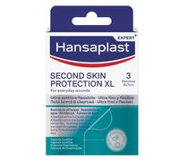 Hansaplast Cerotti Second Skin Protection XL, Cerotti impermeabili per un'adesione fino a 72 ore, Cerotti cicatrizzanti con capsula curativa, Sottili e 2x più flessibili, 3 cerotti grandi da 6 x 7 cm