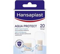 Hansaplast Cerotti AQUA PROTECT, Cerotti impermeabili con elevato potere adesivo, Trasparenti, traspiranti e flessibili, 1 Confezione da 20 pezzi in 2 formati assortiti