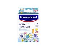 Hansaplast Cerotti Aqua Protect Kids, Cerotti bambini dal design colorato 100% resistenti all'acqua, Impermeabili per bagnetto, mare e piscina, 1 confezione da 20 pezzi in 2 formati