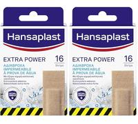 Hansaplast Cerotti Extra Power 16 Pezzi, Extra Potere Adesivo (Confezione da 2)