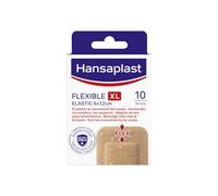 Hansaplast Cerotti Flessibili Elastici XL, 10 Pezzi | Cerotti Protettivi per Ferite Durevoli, Formato Grande, Flessibili, Resistenti all'Acqua, Proteggono da Sporco e Batteri