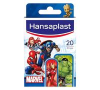Hansaplast Cerotti MARVEL, Cerotti bambini con Spider-Man, Capitan America e Hulk, Colorati e divertenti, delicati sulla pelle e facili da rimuovere, 1 Confezione da 20 pezzi assortiti