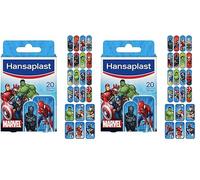 Hansaplast Cerotti MARVEL Con Spider-Man, Capitan America E Hulk - Delicati Sulla Pelle E Facili Da Rimuovere - 1 Confezione Da 40 Pezzi Assortiti