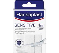 Hansaplast Cerotti SENSITIVE extra delicati specifici per pelli sensibili, Cerotti Hansaplast ipoallergenici in striscia, 10 confezione da 10 pezzi da 1mx6cm