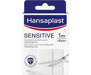 Hansaplast Cerotti SENSITIVE extra delicati specifici per pelli sensibili, Cerotti Hansaplast ipoallergenici in striscia, 10 confezione da 10 pezzi da 1mx6cm