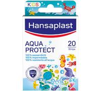 Hansaplast Cerotti Aqua Protect Kids, Cerotti bambini dal design colorato 100% resistenti all'acqua, Impermeabili per bagnetto, mare e piscina, 1 confezione da 20 pezzi in 2 formati