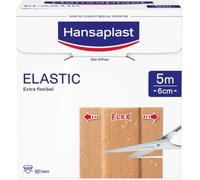 Hansaplast - Cerotto elastico (5 m x 6 cm), extra flessibile, specifico per articolazioni e punti del corpo molto mobili, cerotti flessibili e traspiranti