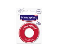 Hansaplast CLASSIC Cerotto su Rocchetto, Cerotto rotolo per il fissaggio di bende e compresse, Per medicazione in tessuto, 1 Confezione da 5m x 2.5 cm
