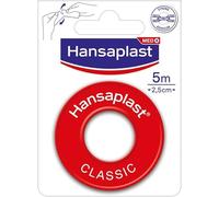 Hansaplast CLASSIC Cerotto su Rocchetto, Cerotto rotolo per il fissaggio di bende e compresse, Cerotto medicazione in tessuto, 1 Confezione da 5m x 2.5 cm