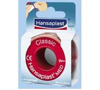 Hansaplast CLASSIC Cerotto su Rocchetto, Cerotto rotolo per il fissaggio di bende e compresse, Per medicazione in tessuto, 1 Confezione da 5m x 2.5 cm