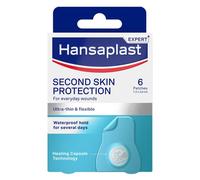 Hansaplast Second Skin Protection - 6 medicazione avanzata impermeabile, ultra sottile e flessibile, forte adesione, per alleviare il dolore e guarire le ferite.