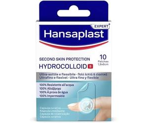 Hansaplast Second Skin Protection Cerotti Idrocolloidali S, Cerotti cicatrizzanti con capsula curativa per dita delle mani, Forte adesione, Sottili e flessibili, 1 confezione da 10 pezzi 1,9 x 6 cm