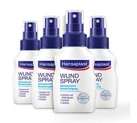 Hansaplast - Set di 4 spray per ferite (50 ml), per la pulizia antisettica delle ferite tramite risciacquo meccanico, spray protegge dalle infezioni delle ferite, incolore e particolarmente delicato