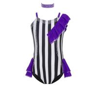 Hansber Bambina Leotard da Ballo per Ragazze Maestro del Circo Direttore Viola 7-8 Anni