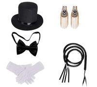 Hansber Costume Di Direttore Di Circo Set Di Costume Di Mago Di Direttore Di Circo Di Tamedore Di Leoni Accessori Per Il Per La Festa Di Halloween Tipo A Taglia unica