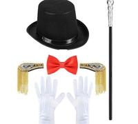 Hansber Costume Di Direttore Di Circo Set Di Costume Di Mago Di Direttore Di Circo Di Tamedore Di Leoni Accessori Per Il Per La Festa Di Halloween Tipo B Taglia unica