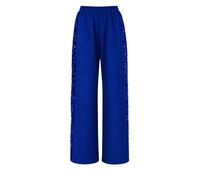 Hansber Donna Pantaloni Larghi Palazzo da Tailleur Pantalone Lungo per | Pantaloni Cerimonia Matrimonio,Lunghi Fino Terra,Elastico Alta Vita,Festa Sera,Casual,Damigella D’Onore,Ballata Concorso
