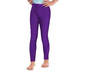 Hansber Ragazza Pattini A Rotelle Pattinaggio Artistico Collant Vita Alta Pantaloni da Pattinaggio Aderenti Elasticizzati Monocromatici Allenamento Pantaloni Lunghi Viola Scuro 11-12 Anni