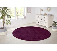 HANSE Home 102368 - Tappeto Rettangolare con paracolpi Rotondo per Le Scale, in Polipropilene, 133 x 133 x 0,9 cm, Colore: Viola Mora
