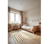 Hanse Home Adventures - Tappeto da gioco colorato arcobaleno, design moderno, tappeto da gioco, per gattonare, per la cameretta dei bambini, per la cameretta dei bambini, per il soggiorno, crema,