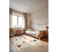 Hanse Home Adventures - Tappeto da gioco per bambini, motivo: bandierine, design moderno, per gattonare, per la cameretta dei bambini, per la cameretta dei bambini, per il soggiorno, crema,