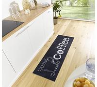 HANSE Home Cook & Clean - Tappeto da cucina con motivo caffè, antiscivolo, facile da pulire, per cucina, corridoio, ingresso, sala da pranzo, 50 x 150 cm