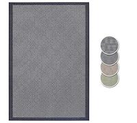 HANSE Home Jakarta, tappeto in tessuto piatto, resistente alle intemperie, moderno, motivo geometrico a rombi, design per soggiorno, camera da letto, balcone, terrazza, giardino, blu/crema, 120 x 170