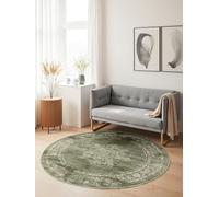 Hanse Home Lydia Tappeto a pelo corto, rotondo, orientale per soggiorno, a pelo corto, classico, morbido in stile orientale, per soggiorno, camera da letto, sala da pranzo, corridoio, Ø 120 cm