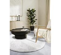 Hanse Home Olaf Tappeto rotondo, morbido a pelo lungo, per soggiorno, sala da pranzo, camera da letto, cameretta dei bambini, tinta unita, bianco, 160 cm