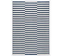 HANSE Home Pannello Tappeto Pelo Corto, con Motivo Grafico, Effetto Moderno, per Sala da Pranzo, Soggiorno, Bambini, corridoio, Camera da Letto, Cucina, Blu Crema, 80 x 150 cm, Polipropilene
