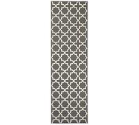 HANSE Home Passatoia a pelo corto, in velour, grigio e crema, 80 x 200 cm