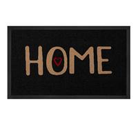 HANSE Home Printy - Zerbino per interni ed esterni, 45 x 75 cm, con scritta, lavabile e resistente alle intemperie, antiscivolo per ingresso ed esterni, colore: antracite beige