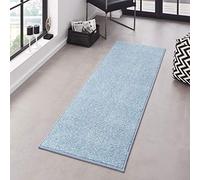 HANSE Home Pure Tappeto - Tappeto da soggiorno a pelo corto, robusto, per camera da letto, tinta unita, moderno, per sala da pranzo, soggiorno, cameretta dei bambini, corridoio, camera da letto, cucina, blu, 80 x 150 cm