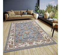 Hanse Home Reni Tappeto orientale, classico, a trama fitta con ornamenti e motivi floreali, morbido pelo corto, per camera da letto, sala da pranzo, soggiorno, corridoio, crema menta, 57 x 90 cm
