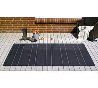 Hanse Home Sunshine Fürth - Tappeto per interni ed esterni, 80 x 150 cm, in tessuto piatto, resistente alle intemperie, design moderno, per balcone, terrazza, giardino d'inverno, cucina, sala da pranzo, bagno, soggiorno, impermeabile, colore nero