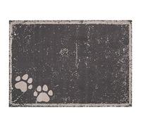 Hanse Home Tappetino per cani, motivo zampe, per interni ed esterni, collezione Pets, 100 x 140 cm, 100% poliammide, antiscivolo, facile da pulire, lavabile, made in EU, grigio