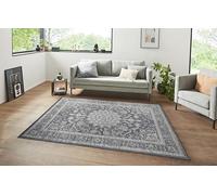 HANSE Home Tappeto in velluto Orient Täbris con bordatura ornamentale classico, dimensioni: 160 x 230 cm, colore: antracite/argento