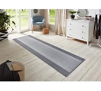 HANSE Home Tappeto passatoia 80 x 250 cm, morbido tappeto a pelo corto, design moderno, per corridoio, camera da letto, cameretta dei bambini, bagno, soggiorno, cucina, colore grigio chiaro