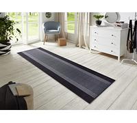 HANSE Home Tappeto passatoia 80 x 500 cm, morbido tappeto a pelo corto, design moderno, per corridoio, camera da letto, cameretta dei bambini, bagno, soggiorno, cucina, colore nero