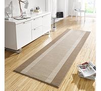 HANSE Home Tappeto passatoia con Nastro, 80 x 200 cm, Morbido Tappeto a Pelo Corto, Design Moderno per corridoio, Camera da Letto, cameretta dei Bambini, Bagno, Soggiorno, Cucina, Colore: Beige Crema